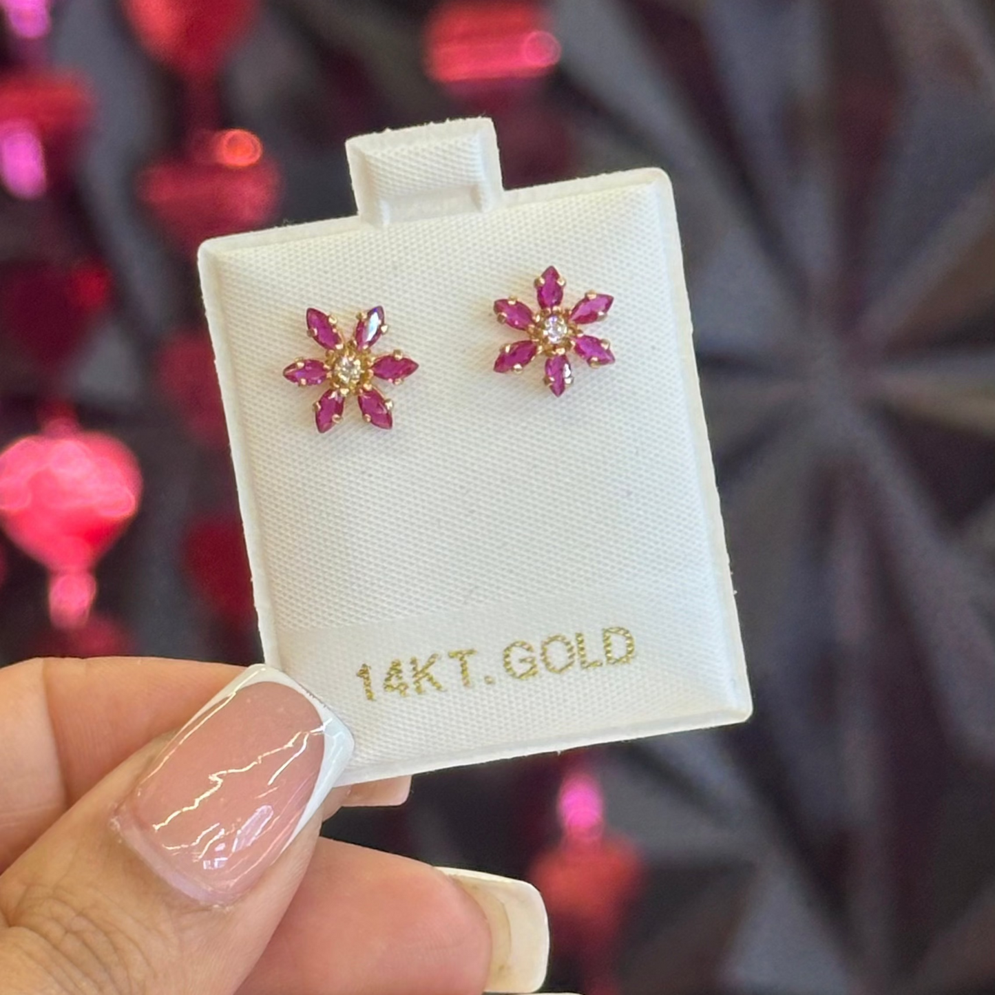 14k Flower studs
