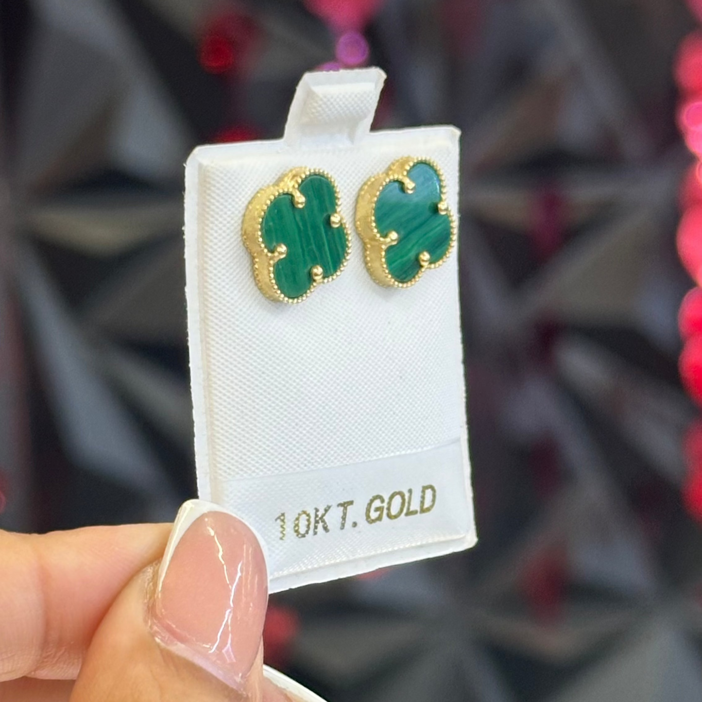 10k Clover Earrings L