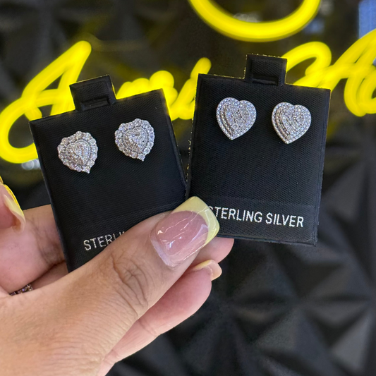 Classic Heart Sterling Silver Earrings