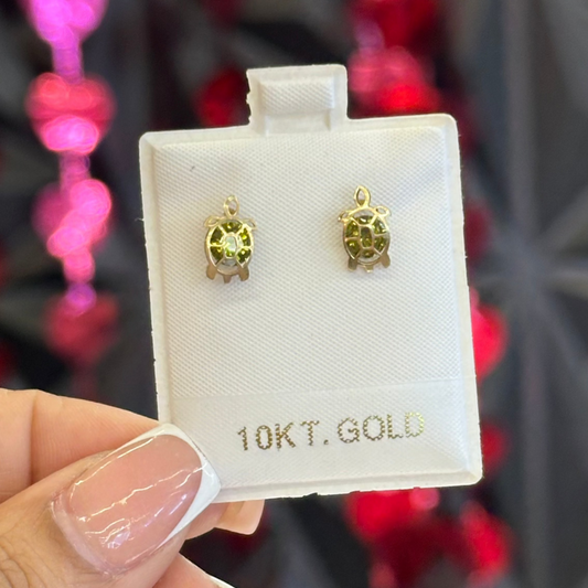 10k Hollow Turtle Stud