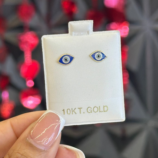 10k Evil Eye studs