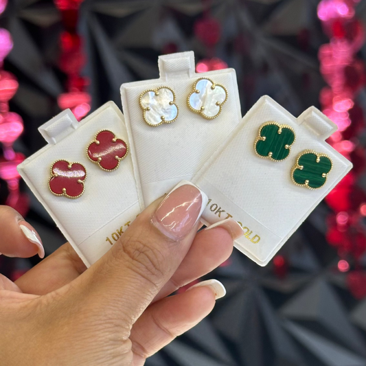 10k Clover Earrings L